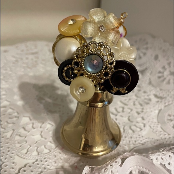 Hand Crafted Vintage Button Bouquet